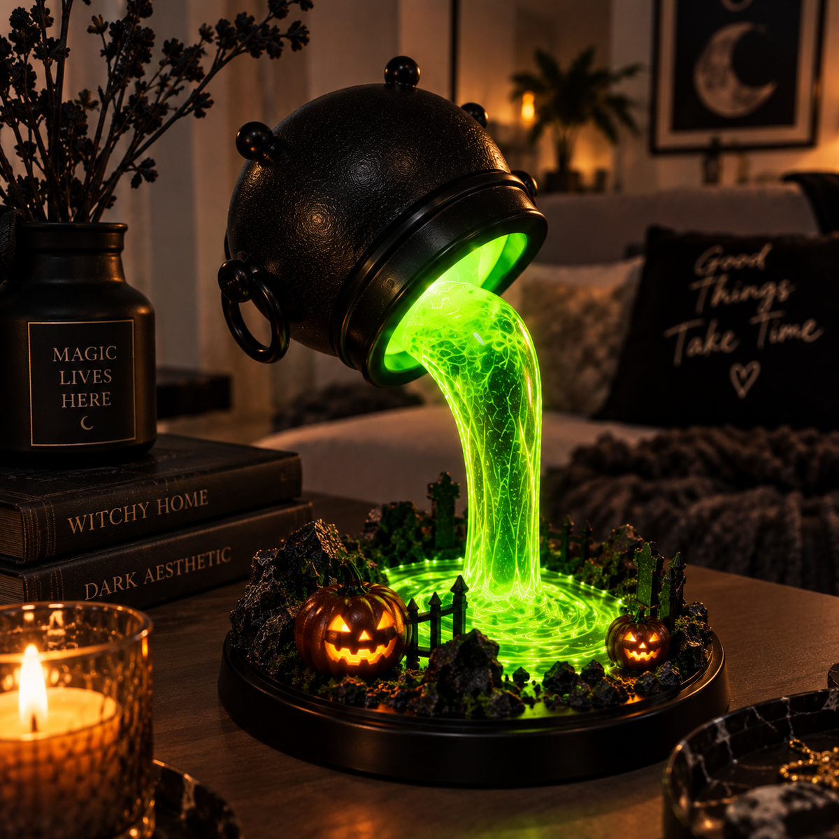 Witch Cauldron Lamp By Almery