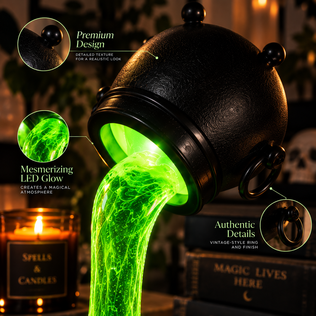 Witch Cauldron Lamp By Almery