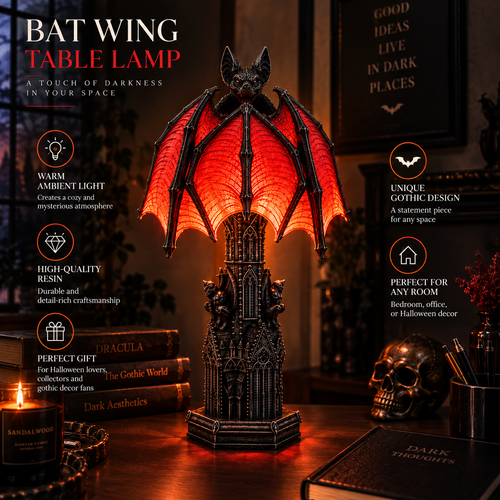 Bat Halloween Lamp By Almery