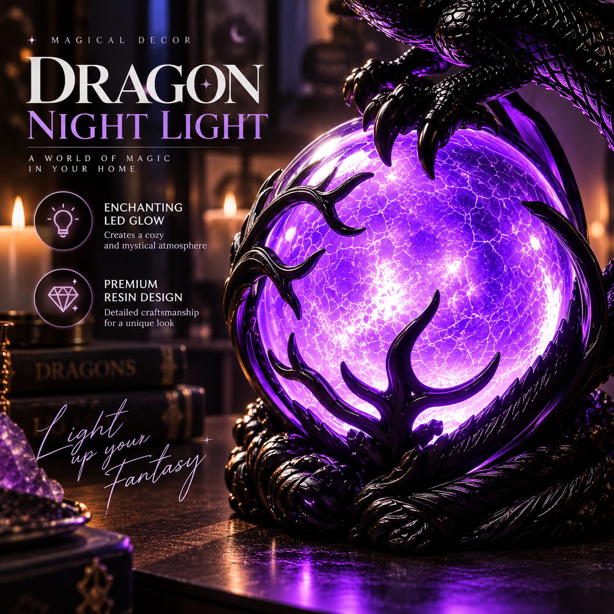 Dragon Night Lamp By Almery